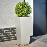 vidaXL Garden Planters 35x35x75 cm 2 pcs Stainless Steel