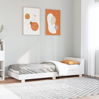 vidaXL Bed Frame without Mattress White 90x200 cm Solid Wood Pine