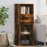 vidaXL Highboard Smoked Oak 45x42.5x124 cm Engineered Wood
