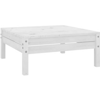 vidaXL Garden Footstool White Solid Pinewood