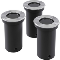 vidaXL Outdoor Ground Lights 3 pcs Round
