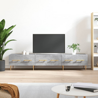 vidaXL TV Cabinet Concrete Grey 150x36x30 cm Engineered Wood