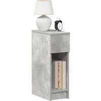 vidaXL Bedside Cabinet with Drawer Concrete Grey 20x36x60 cm