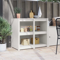 vidaXL Kitchen Cabinet Warm White 106 x 55 x 92 cm Solid Pine wood
