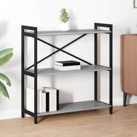 vidaXL Bookcase Grey sonoma 80 x 30 x 83 cm Engineered wood