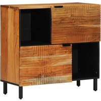 vidaXL Sideboard with Shelf Brown 80 x 33 x 75 cm Solid Acacia wood