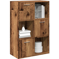 vidaXL Bookshelf Old Wood 60.5x30x90 cm Engineered Wood
