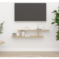 vidaXL Wall-Mounted TV Shelf Sonoma Oak 125x18x23 cm Engineered Wood