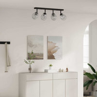 vidaXL Ceiling Spotlight Black 70 x 13 x 26 cm Glass and metal