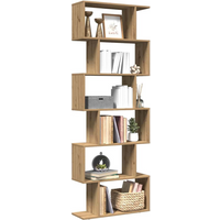 vidaXL Room Divider Bookcase 6-Tier Artisan Oak 70x24x193 cm Engineered Wood