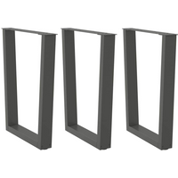 vidaXL Dining Table Legs V-Shape 3 pcs Anthracite 70x(72-73.3) cm Steel