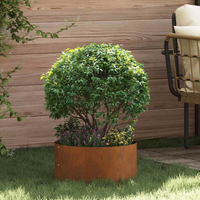 vidaXL Garden Planter Brown 40 x 40 x 20 cm Corten steel