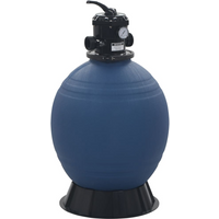 vidaXL Pool Sand Filter with 6 Position Valve Blue 560 mm