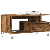 vidaXL Coffee Table Old Wood 90x49x45 cm Engineered Wood