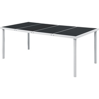 vidaXL Garden Table 190x90x74 cm Black Steel