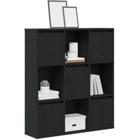 vidaXL Bookcase Black Oak 89x24x101.5 cm Engineered Wood
