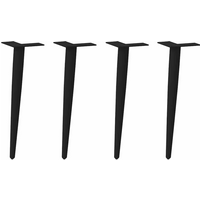 vidaXL Coffee Table Legs Conical Shape 4 pcs Black 30-31 cm Steel
