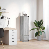 vidaXL Highboard Grey Sonoma 29.5x34x119.5 cm Engineered Wood