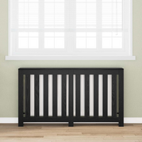 vidaXL Radiator Cover Black Oak 149 x 20 x 82 cm Engineered Wood