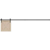 vidaXL Sliding Cabinet Door Kit 213 cm Carbon Steel