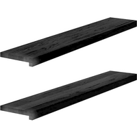 vidaXL Window Sills 2 pcs Dark Brown 110x20x2 cm Solid Wood Oak
