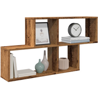 vidaXL Wall Shelf Old Wood 100x18x53 cm Engineered Wood