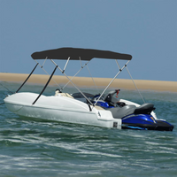 vidaXL 4-bow Bimini Top Black 243x244x137 cm