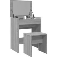 vidaXL Dressing Table and Stool Grey Sonoma 60x40x113.5 cm