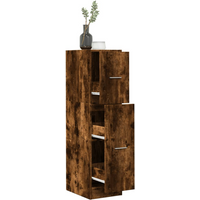 vidaXL Apothecary Cabinet Smoked Oak 30x41x118 cm Engineered Wood