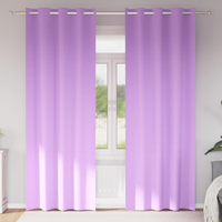 vidaXL Blackout Curtains with Rings 2 pcs Purple 260 x 140 cm