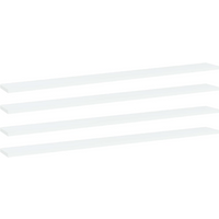 vidaXL Bookshelf Boards 4 pcs White 100x10x1.5 cm Engineered Wood