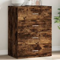 vidaXL Sideboard Smoked Oak 60x39x80 cm Engineered Wood