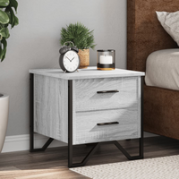 vidaXL Bedside Cabinets 2 pcs Grey Sonoma 40x41x40 cm Engineered Wood