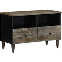 vidaXL TV Cabinet Light Grey 70x33.5x46 cm Solid Wood Mango