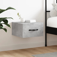 vidaXL Wall-mounted Bedside Cabinet Concrete Grey 35x35x20 cm