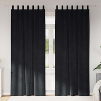 vidaXL Blackout Curtains 2 pcs Black 140 x 260 cm Velvet