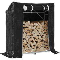 vidaxL Firewood Rack with Rain Cover 100.5x40.5x110.5 cm Galvanised Steel