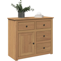 vidaXL Sideboard with Drawers Panama 93x40x80 cm Solid Wood Pine
