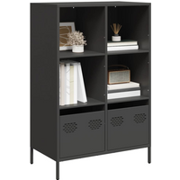 vidaXL Highboard Black 68x39x103.5 cm Steel
