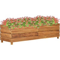 vidaXL Raised Bed 150x40x38 cm Recycled Teak Wood and Steel