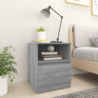 vidaXL Bedside Cabinet Grey Sonoma 40x40x50 cm Engineered Wood