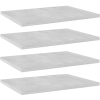 vidaXL Bookshelf Boards 4 pcs Concrete Grey 40x30x1.5 cm Engineered Wood