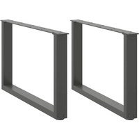 vidaXL Coffee Table Legs U-Shaped 2 pcs Anthracite 60x(42-43) cm Steel