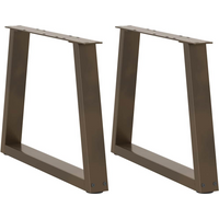 vidaXL Coffee Table Legs V-Shape 2 pcs Natural Steel 70x(42-43.3) cm Steel