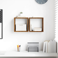 vidaXL Wall Shelf with Shelf Wall-mounted Old Wood Engineered Wood