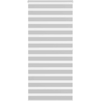 vidaXL Zebra Blind Light Grey 95x200 cm Fabric Width 90.9 cm Polyester