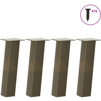 vidaXL Coffee Table Legs 4 pcs Natural Steel 30 cm Steel