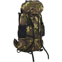 vidaXL Hiking Backpack Green Camouflage 100 L Oxford Fabric