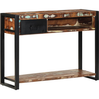 vidaXL Console Table Multicolour 100x35x75 cm Solid Wood Reclaimed