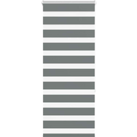 vidaXL Zebra Blind Dark Grey 55x150 cm Fabric Width 50.9 cm Polyester